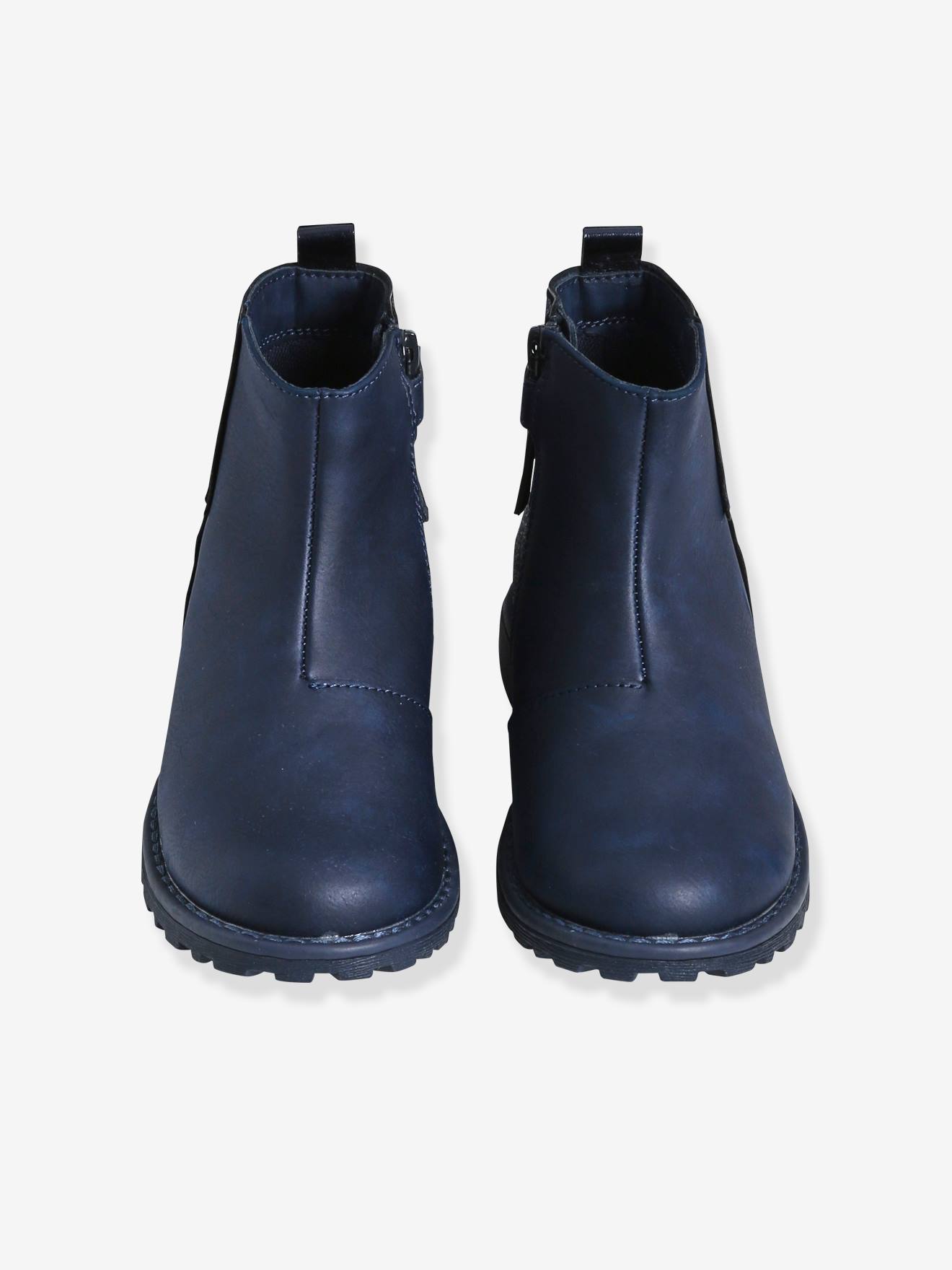 Vertbaudet Mädchen Boots, Glitzer - marine