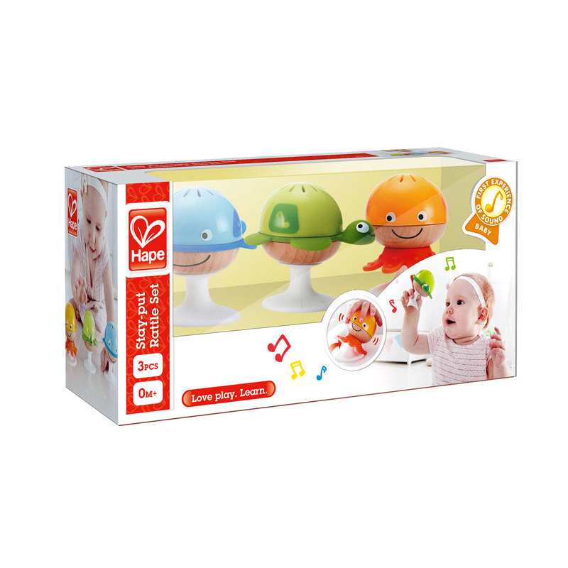 Set de 3 hochets à ventouses Hape
