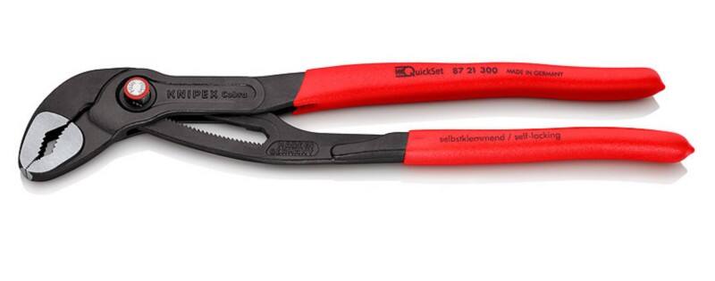 KNIPEX Wasserpumpenzange 87 21 300 Kunststoffabdeckung   Schwarz, Rot Chrom Vanadium Elektrostahl