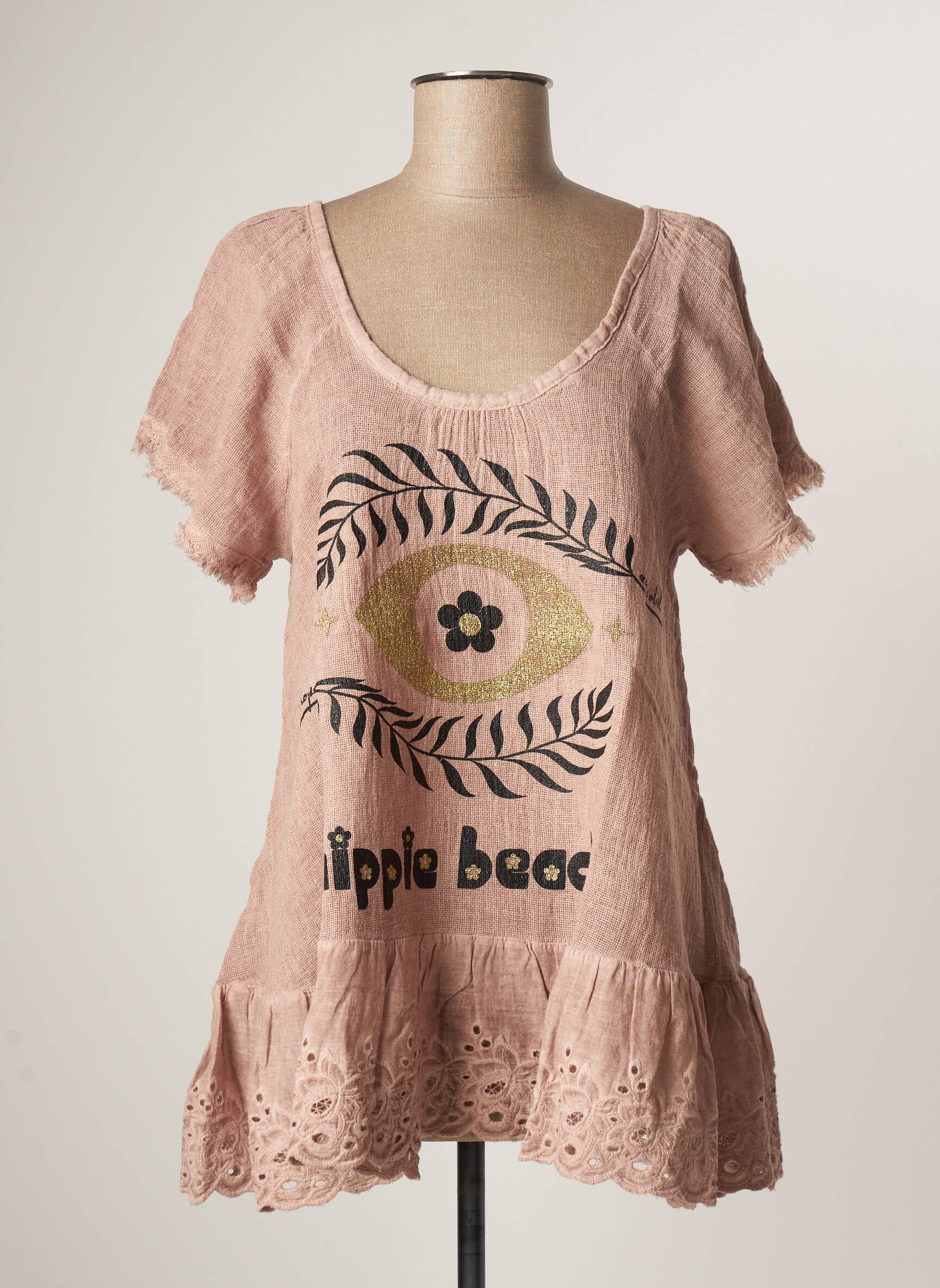 Au Soleil De St Tropez Tuniquemanchecourte Femme couleur rose