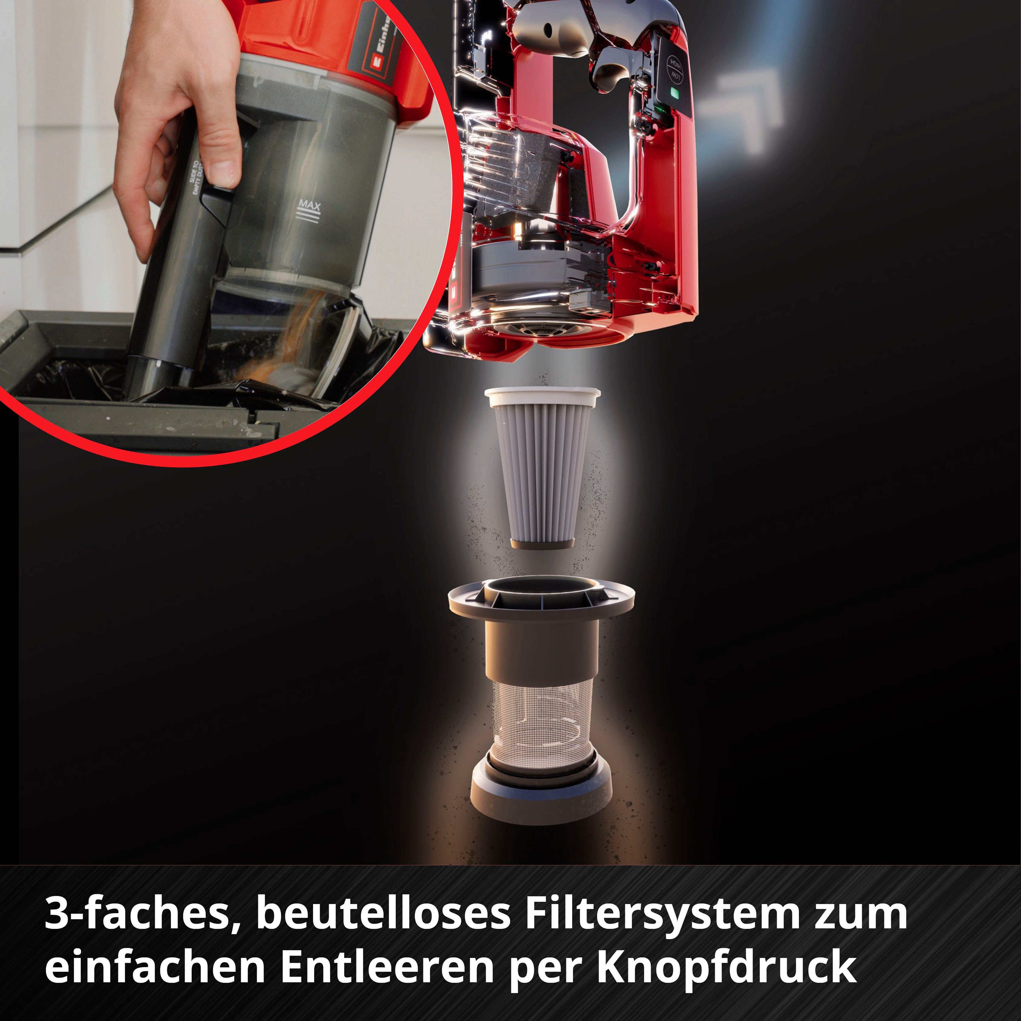 Einhell Akku-Hand-und Stielstaubsauger TE-SV 18 Li, 120 W, beutellos, ohne Akku und Ladegerät