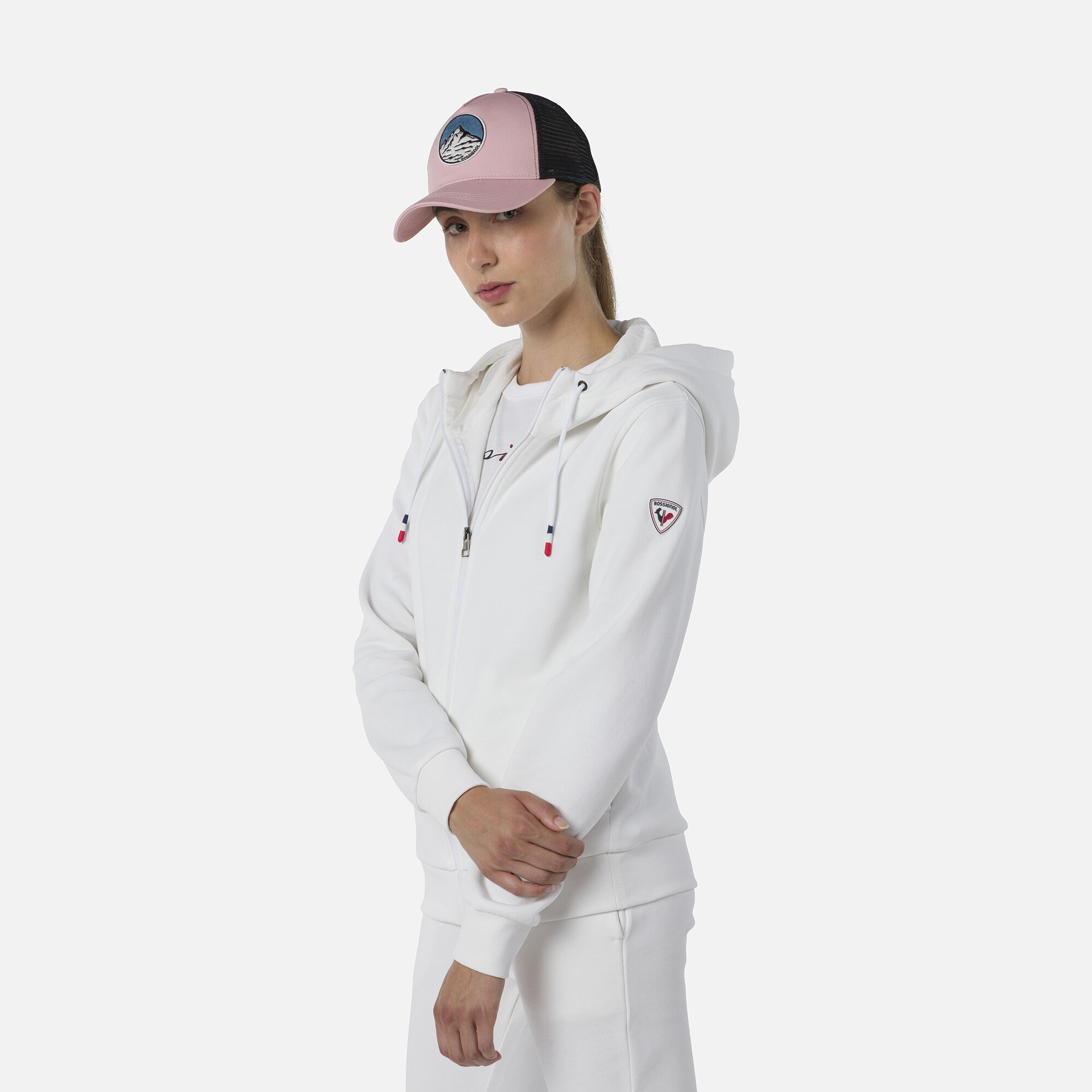 Sweat à capuche zippé molletonné Logo Femme