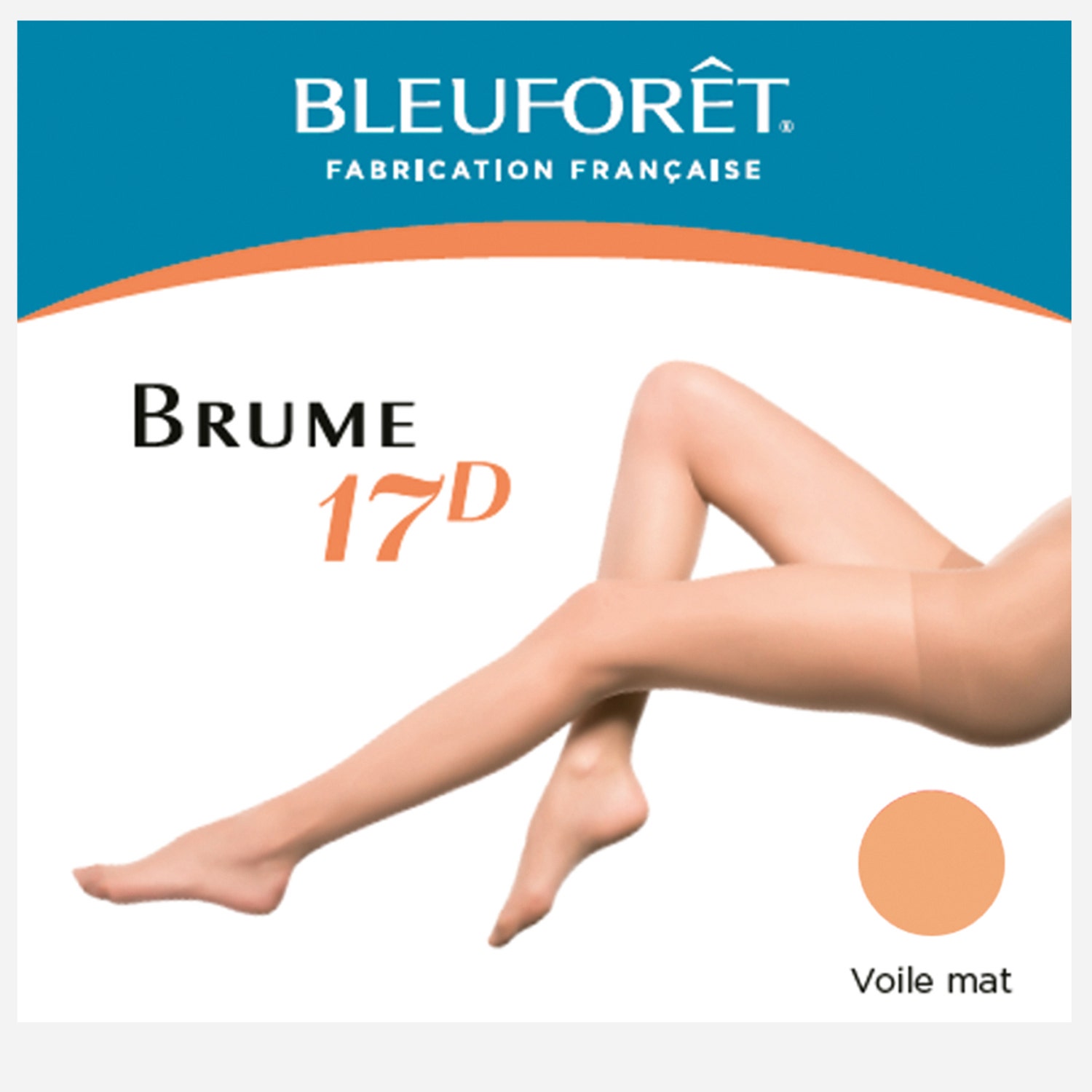 Collants BLEUFORET beige peau claire 17D - 3/4