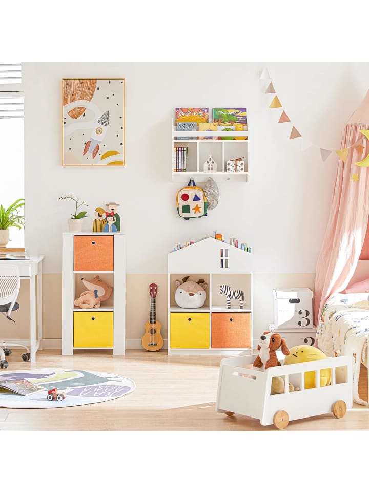SoBuy Bücherregal in Weiß - (B)65 x (H)91 x (T)27cm günstig kaufen onesize
