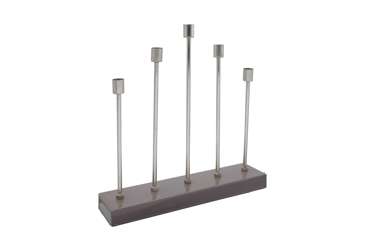 Kayoom Kerzenhalter Art Deco 525 Grau / Silber