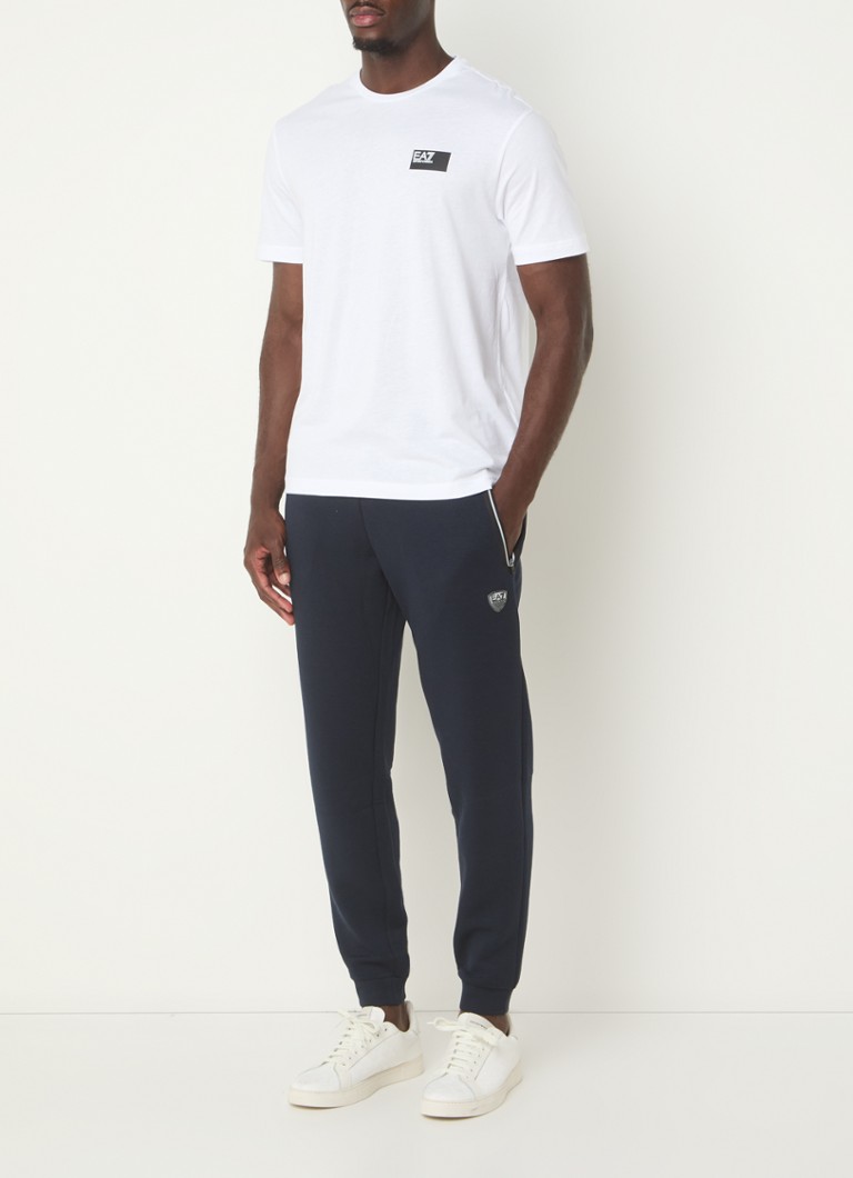Pantaloni sport, conici, cu sigla Emporio Armani