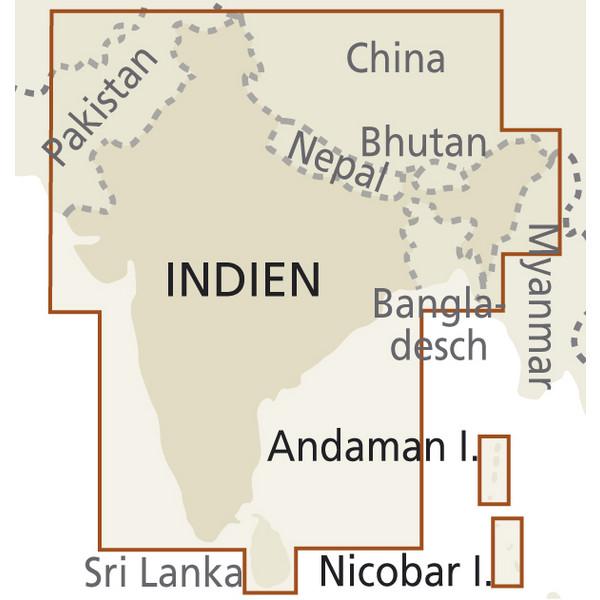 RKH WMP INDIEN (1:2.900.000) - Straßenkarte