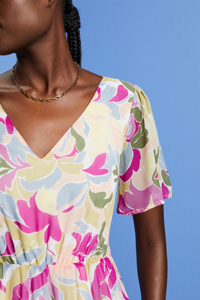 Recycelt: Midikleid aus Chiffon