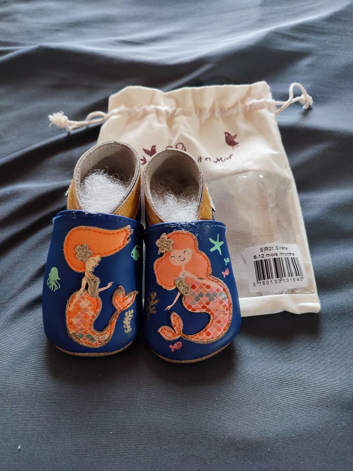 Lait et Miel Leder-Krabbelschuhe 