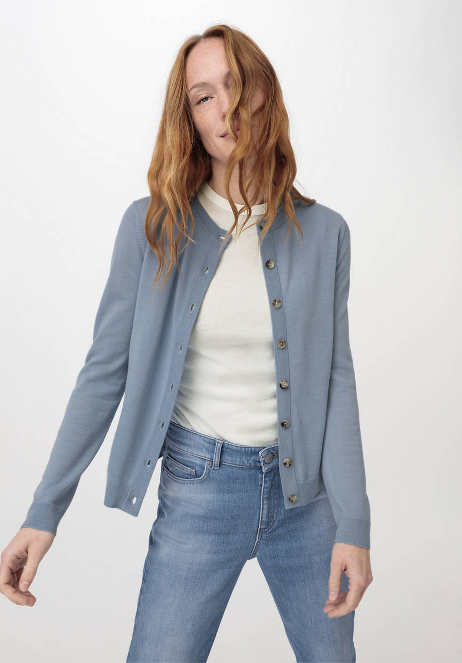 Strickjacke aus reiner Bio-Merinowolle