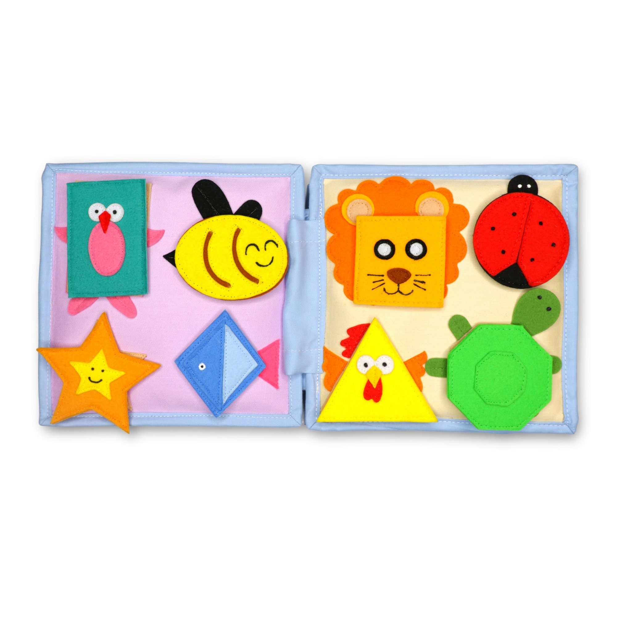 Jolly Designs Stoffbuch Sonnenschein - 6 Seiten Mini Quiet Book