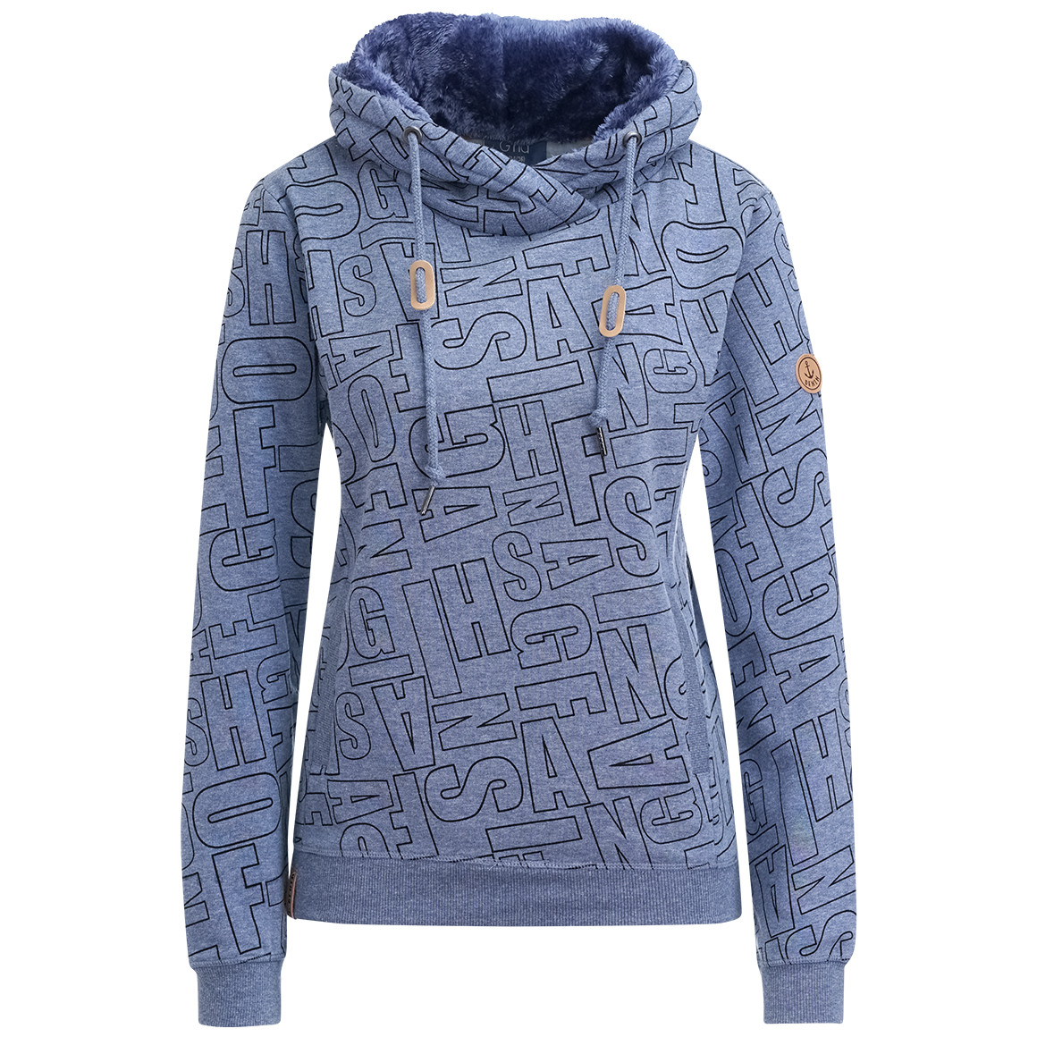 Damen Sweatshirt mit Schalkragen
