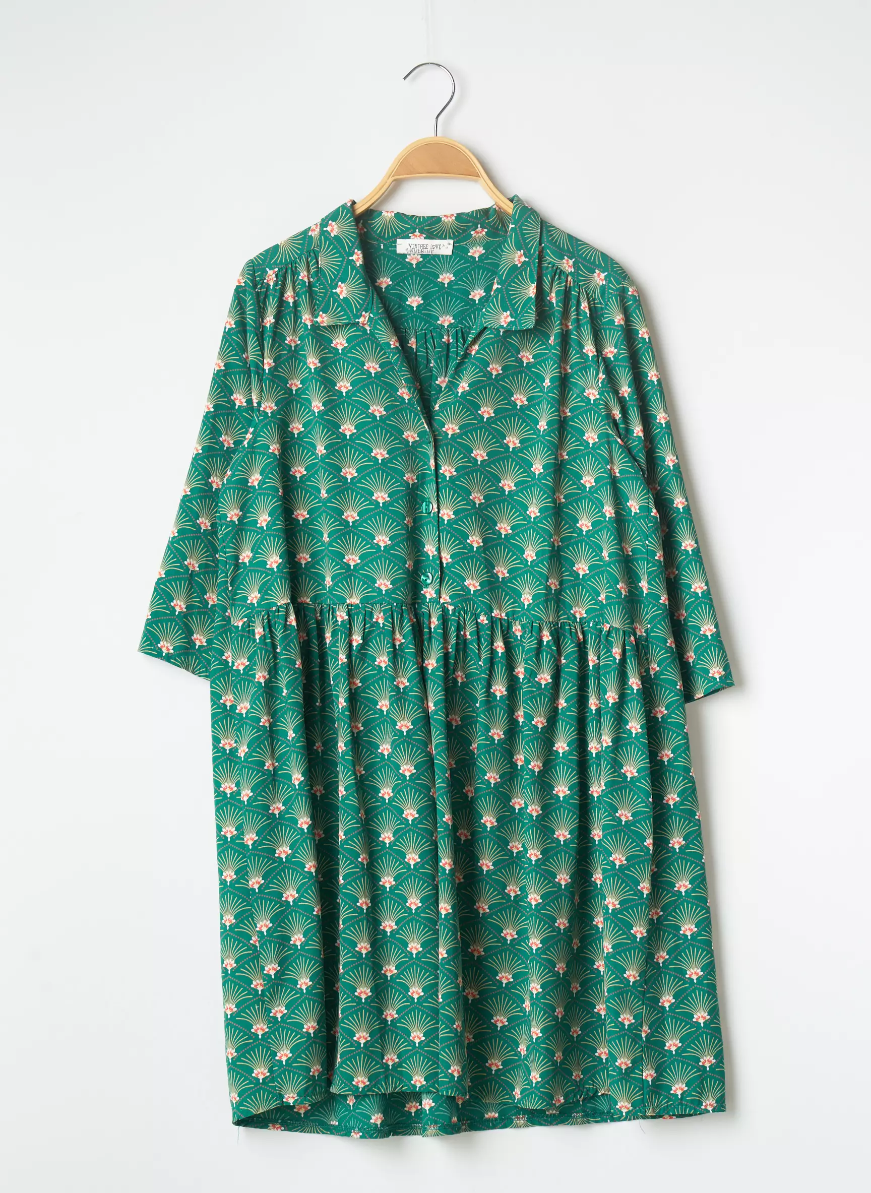 Vintage Love Robes Courtes Femme couleur vert