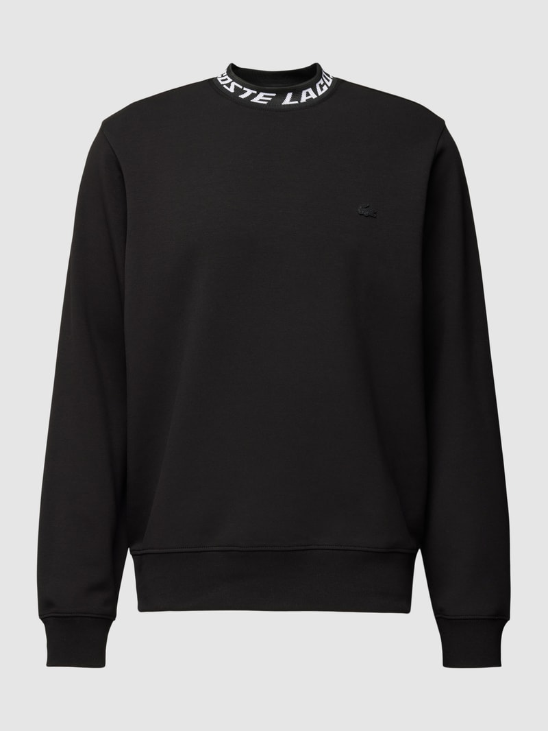 Sweatshirt mit Label-Detail in schwarz