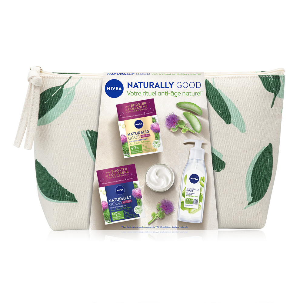 nivea TROUSSE FEMME NATURALLY GOOD ROUTINE ANTI-AGE TROUSSE NATURALLY GOOD