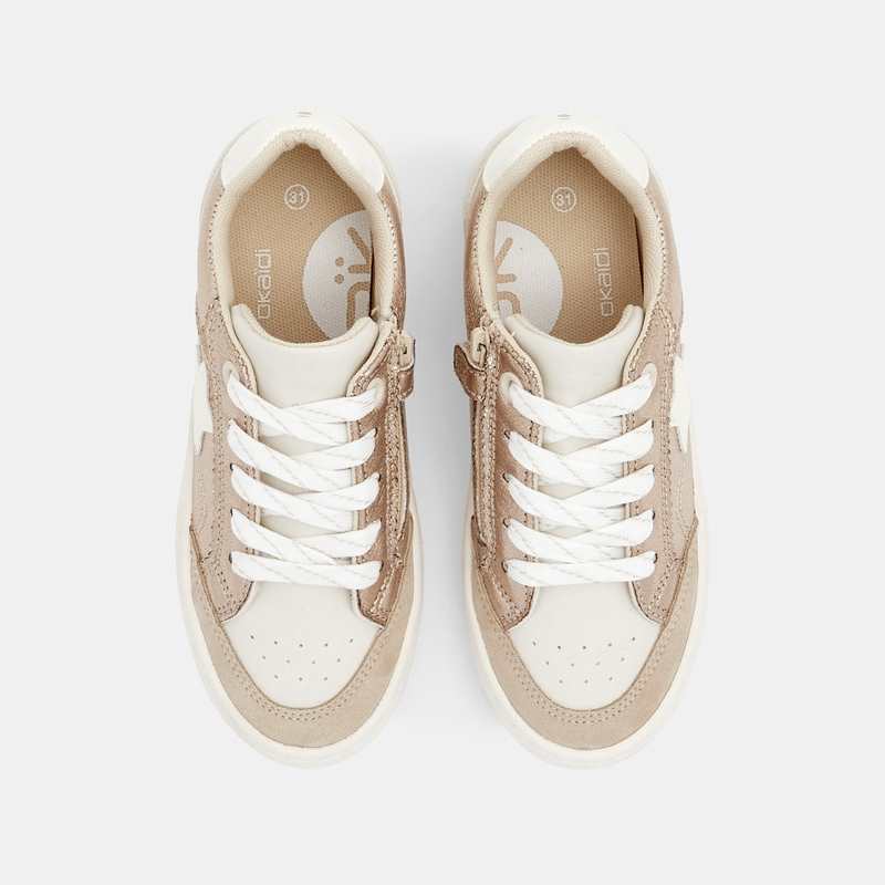 Baskets street brillantes jaunes fille