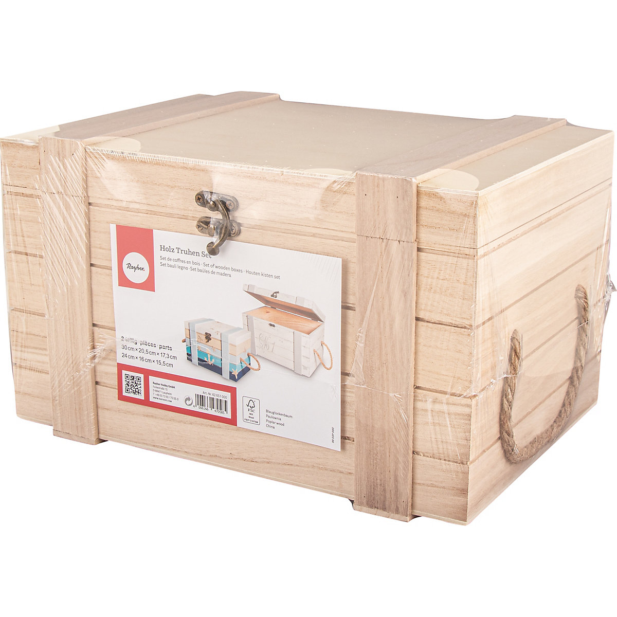 Holz Truhen Set