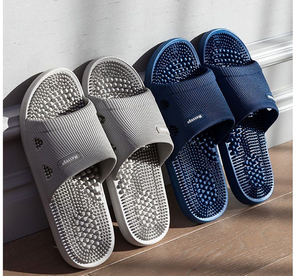 Geistesblitz Badeschuhe Herren Damen Badesandale (Home Slippers rutschfeste Pantoletten, 1-tlg., Slippers Badeschlappen) Sommer Garten Badelatschen