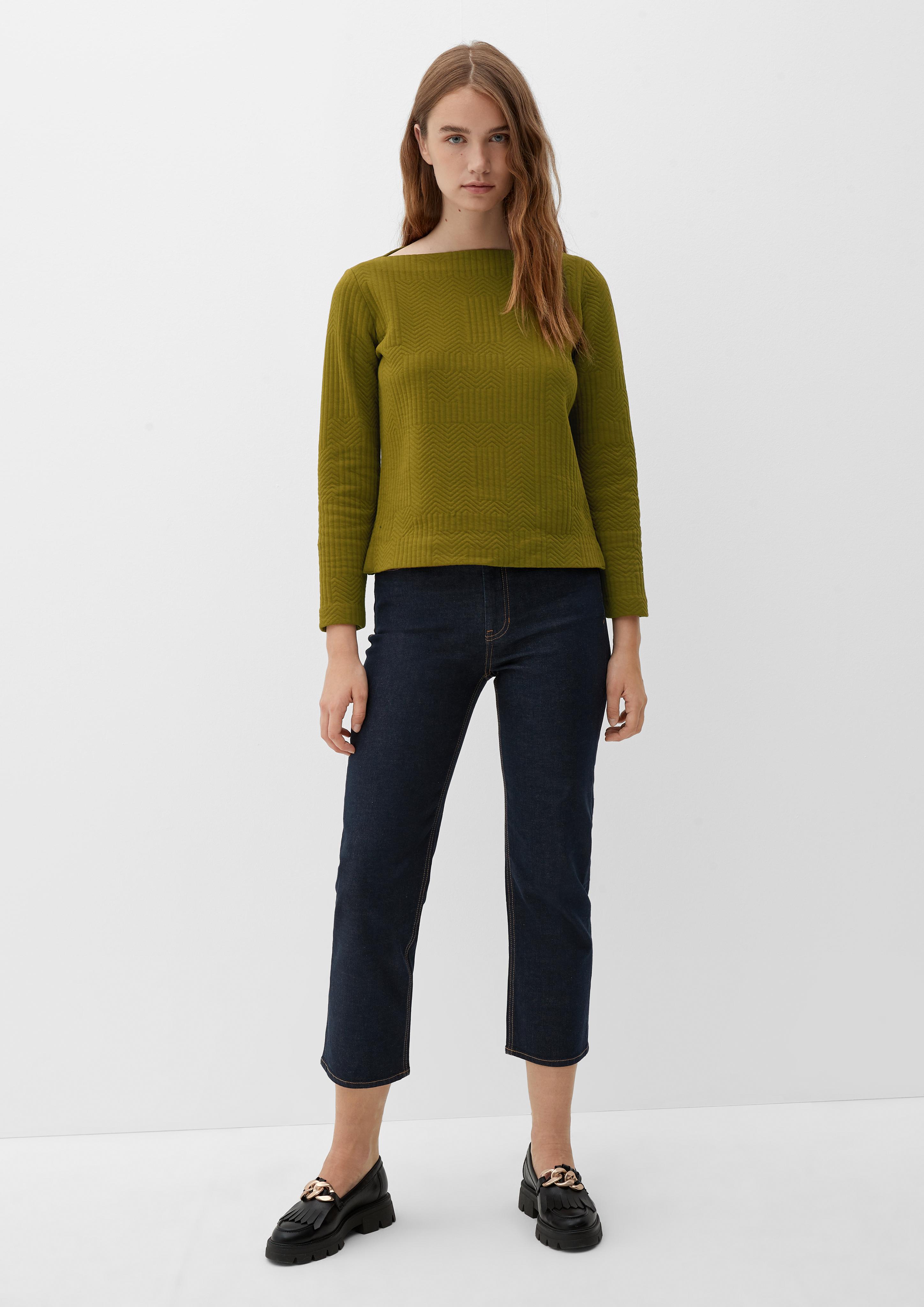 Sweatshirt mit Fischgrat-Muster  2124415-7734