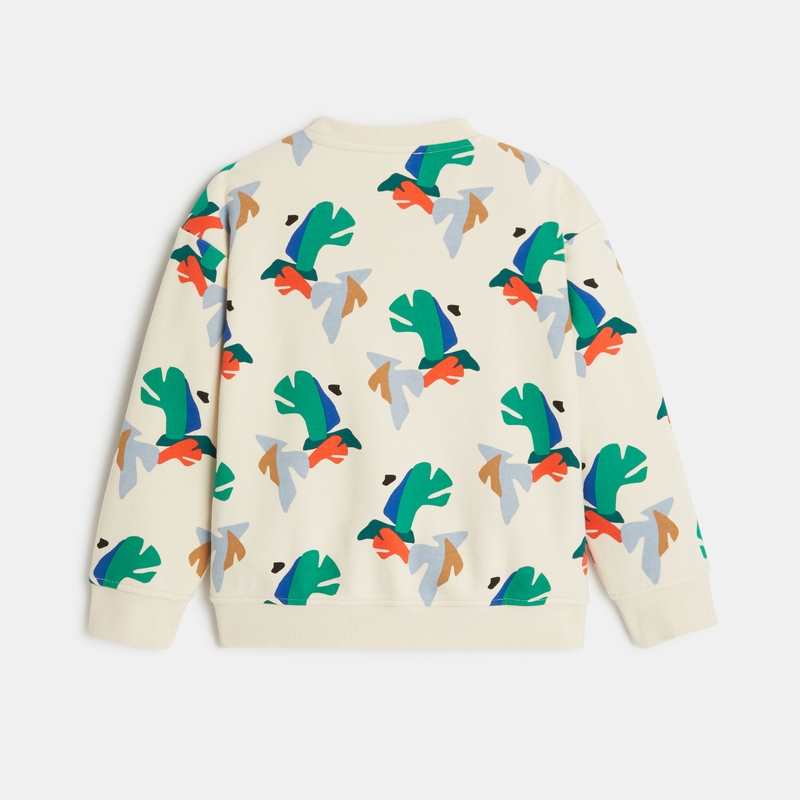 Sweat garçon feuilles géométriques beige Catimini