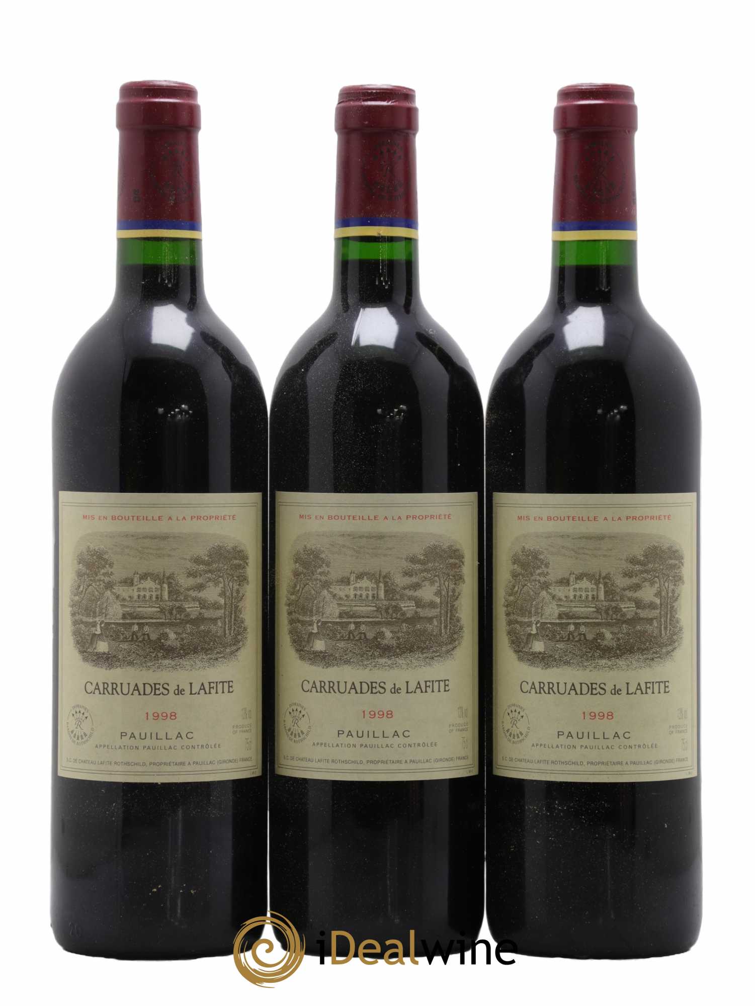 Carruades de Lafite Rothschild Second vin  1998 - Lot de 12 Bouteilles