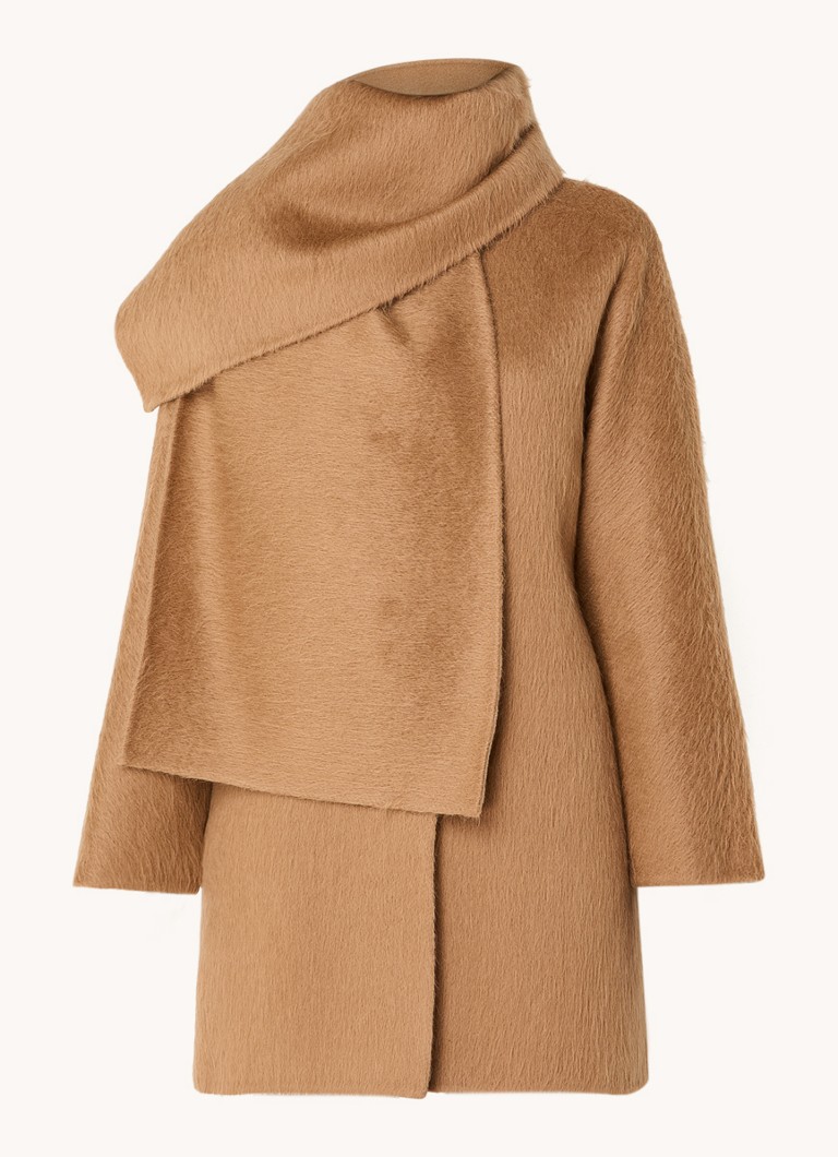 MaxMara Fiumana alpaka gyapjúkeverék kabát sálgallérral