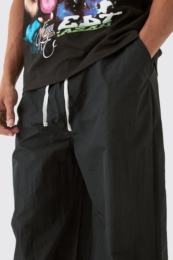 Oversize Parachut-Hose mit elastischem Bund
