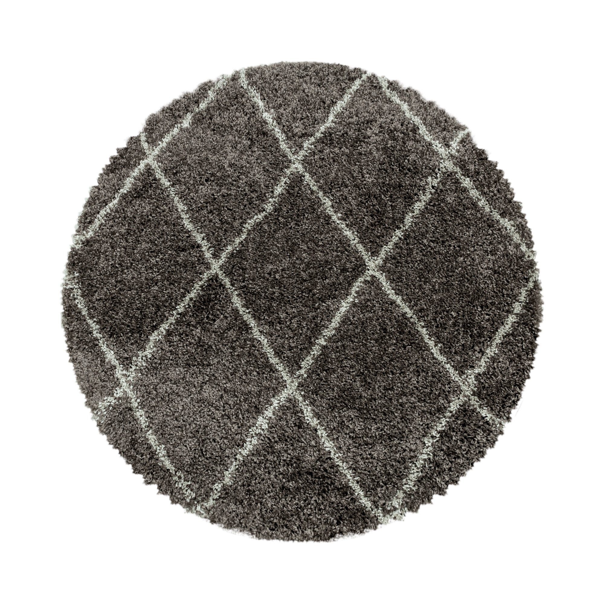 Teppich Geometrisch Design, Teppium, Rund, Höhe: 30 mm, Teppich Wohnzimmer