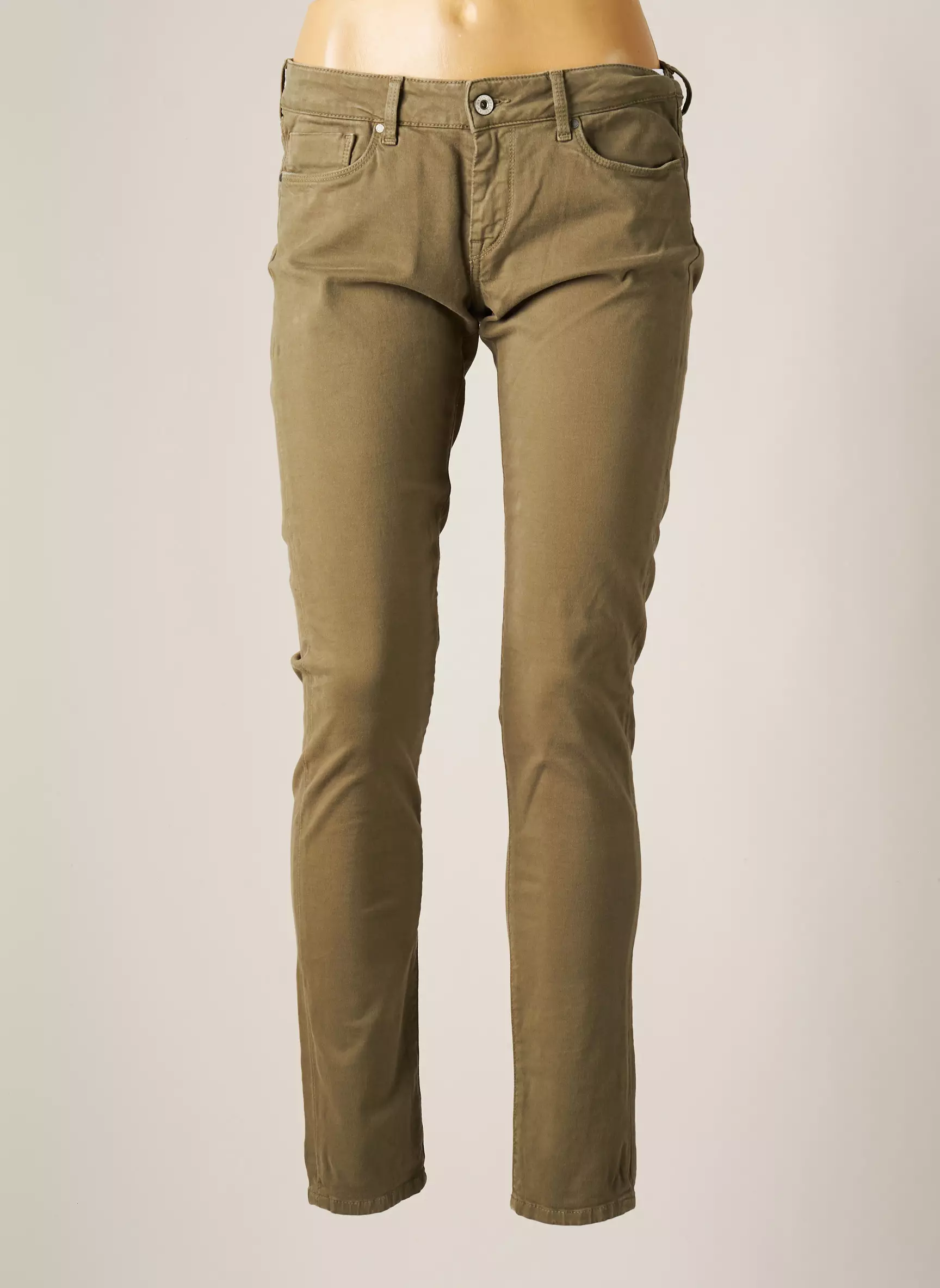 Soho Pantalons Slim Femme couleur vert