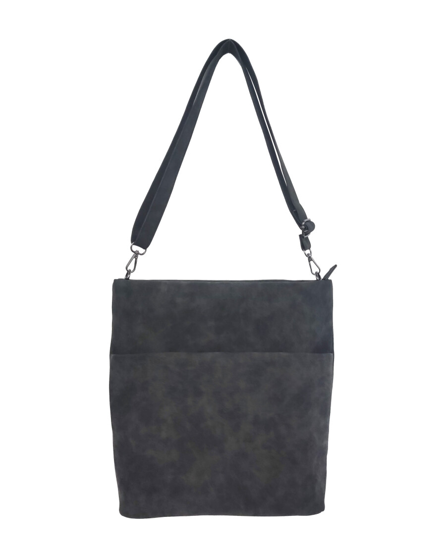 Schultertasche in Wildlederoptik
