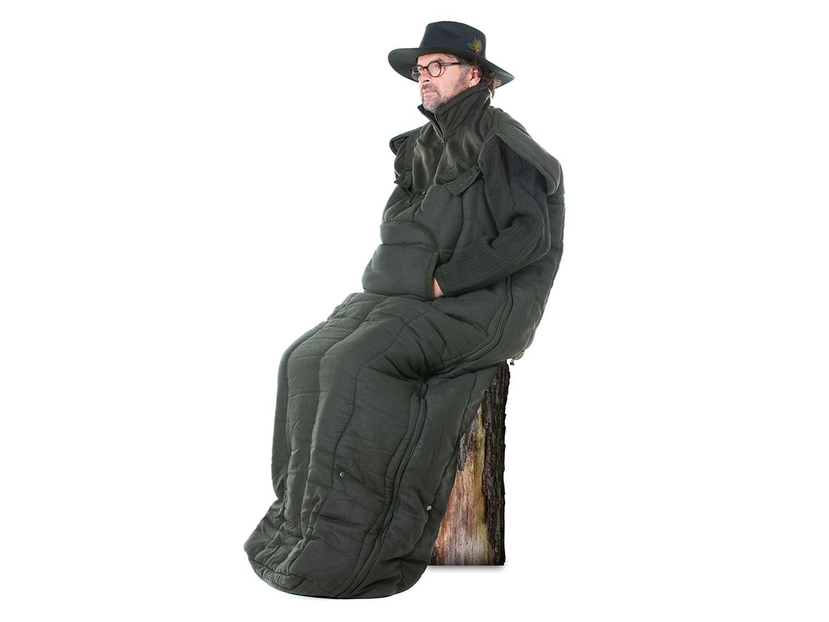 Greenlands loden Oliv Ansitzsack mit Mufftasche