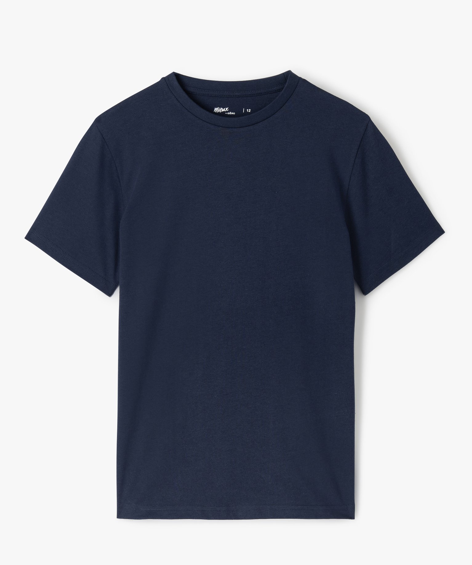 Tee-shirt à manches courtes uni Garçon marine | GEMO