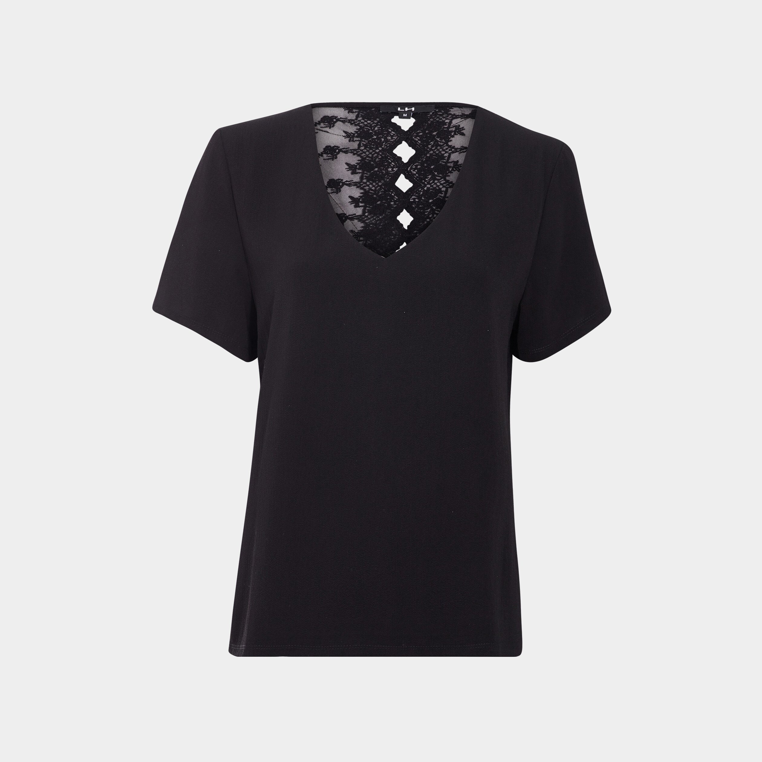 T-shirt à manches courtes noir femme | La Halle