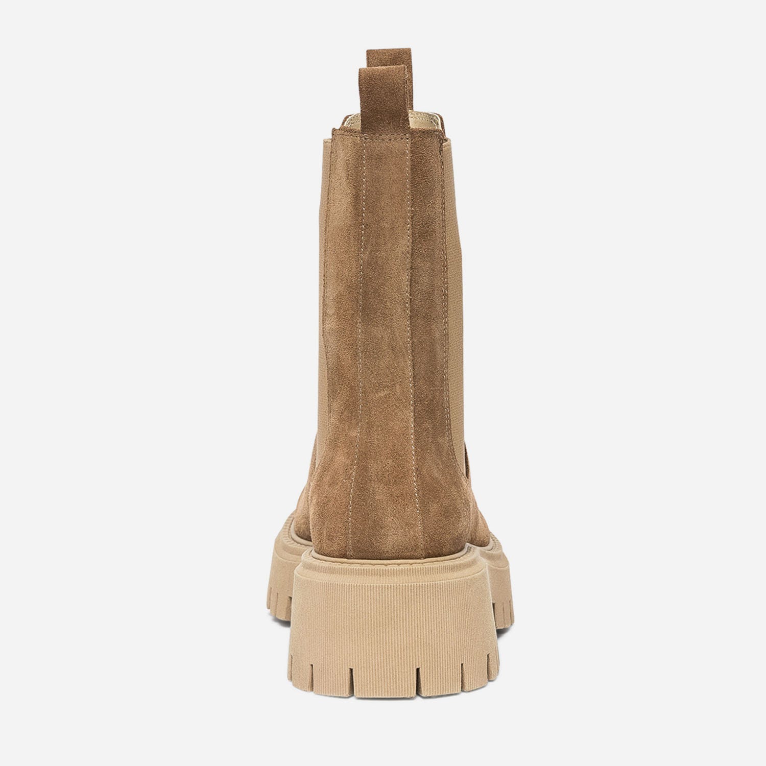 Chelsea boots cranté TEXTO camel cuir velours
