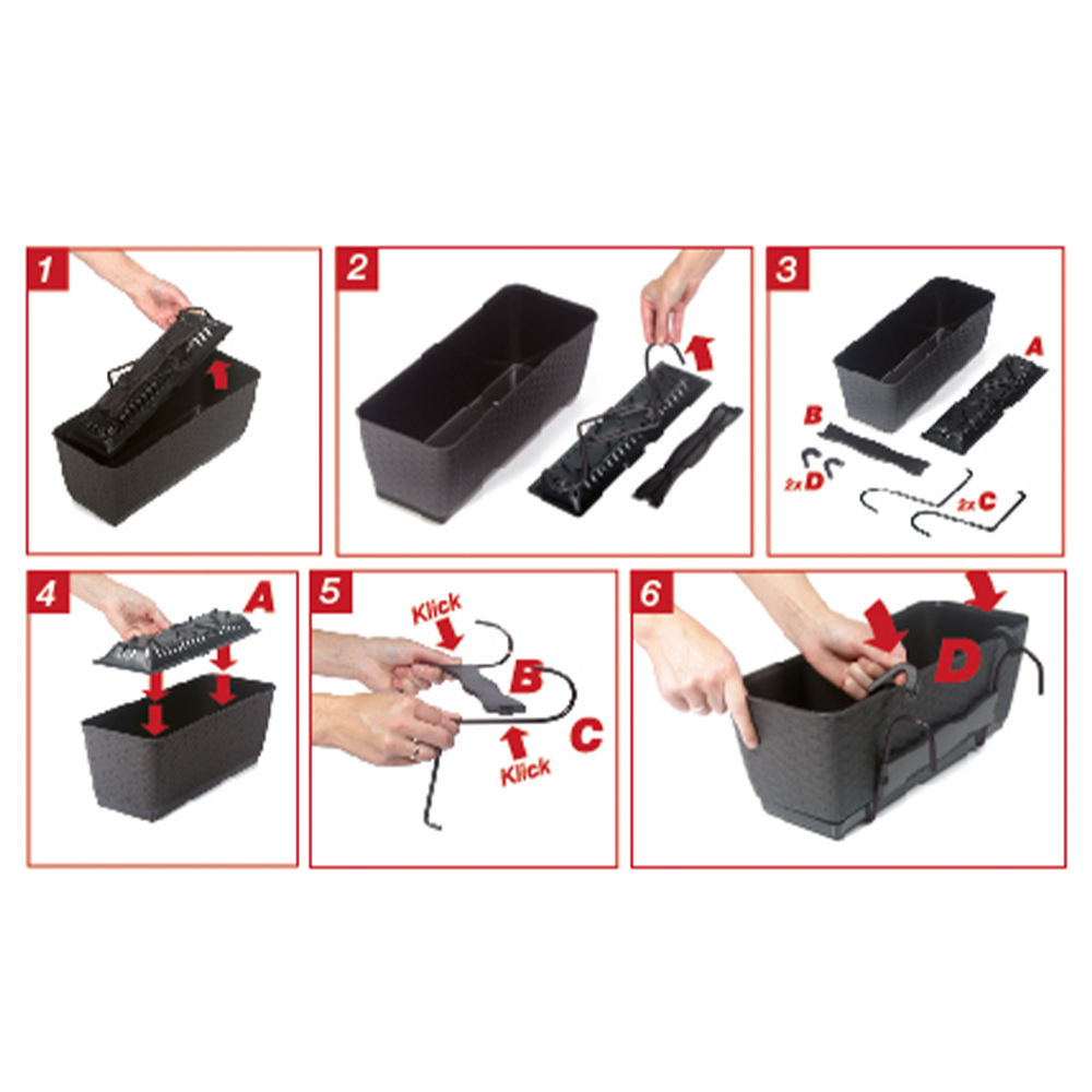 Protanic Pflanzkasten-Komplettset - Dunkelbraun