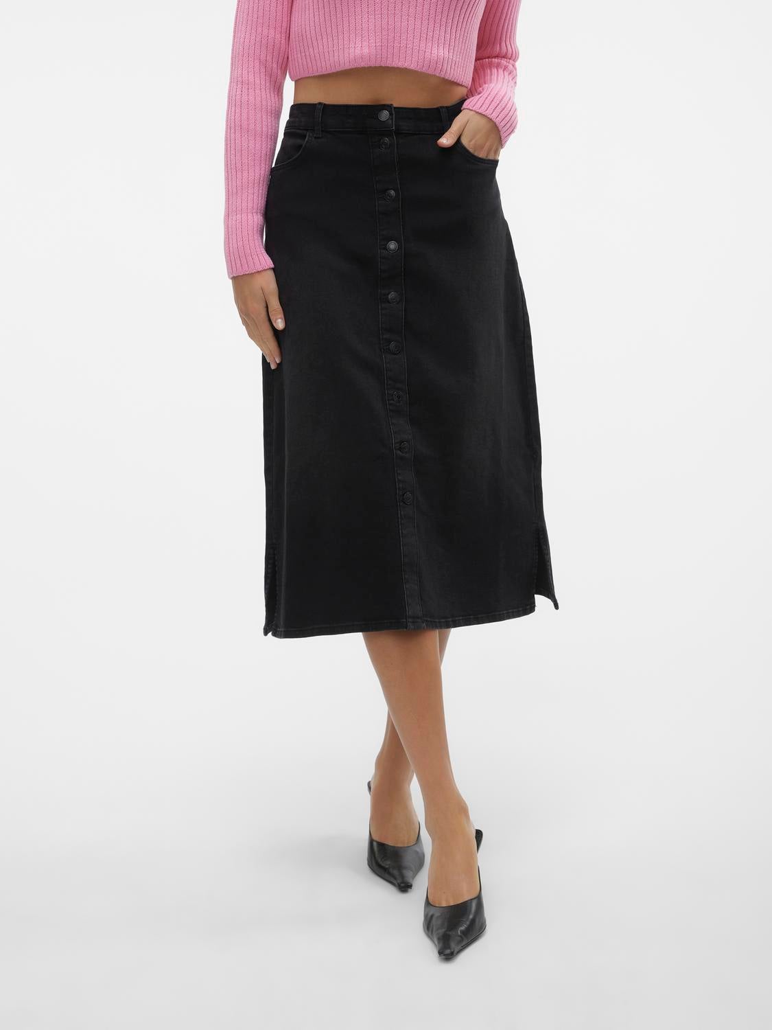 VMNELLY Hohe Taille Langer Rock