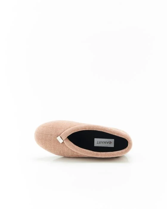 Ballerines d'intérieur velours finement côtelé
