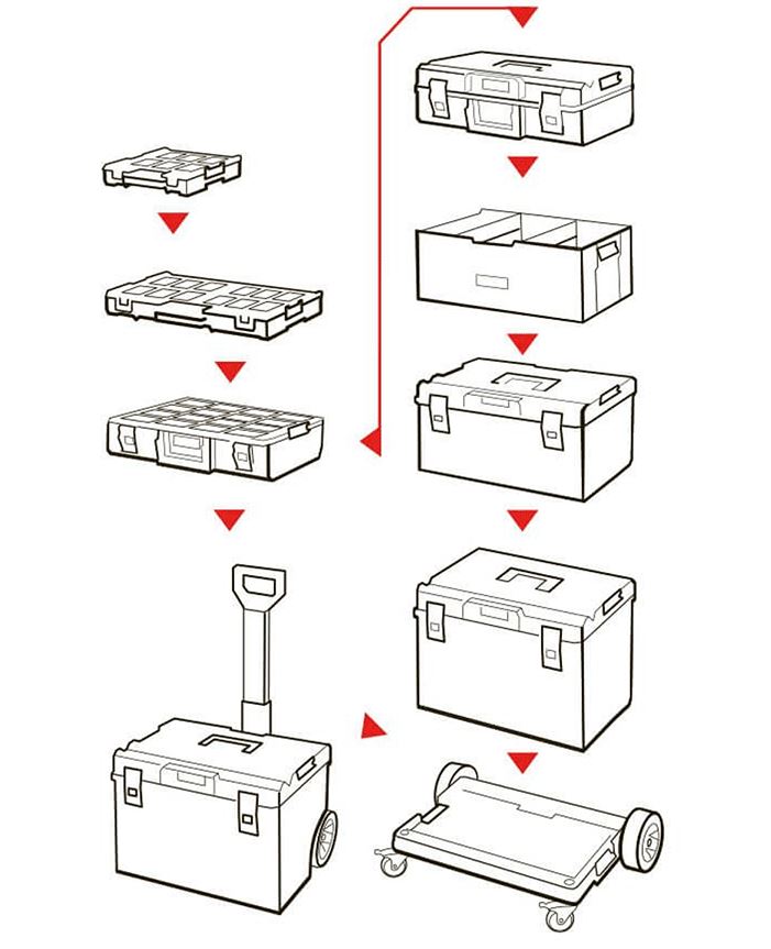 QBrick SKRQ450V2CZAPG001 Verktøykasse 450 Vario 2.0