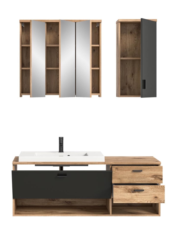 ebuy24 Badmöbelset Grado 3-teilig Eiche 140 x 48 cm günstig kaufen onesize