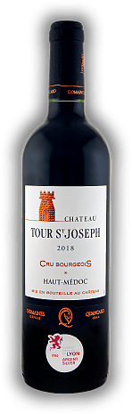 Chateau Tour St.Joseph, Medoc und Haut - Medoc, 50% Merlot, 45% Cabernet Sauvignon, 5% Cabernet Franc, Cru Bourgeois AC, 2018, Bordeaux rouge  Chateau Tour St.Joseph, Medoc und Haut - Medoc, 50% Merlot, 45% Cabernet Sauvignon, 5% Cabernet Franc, Cru