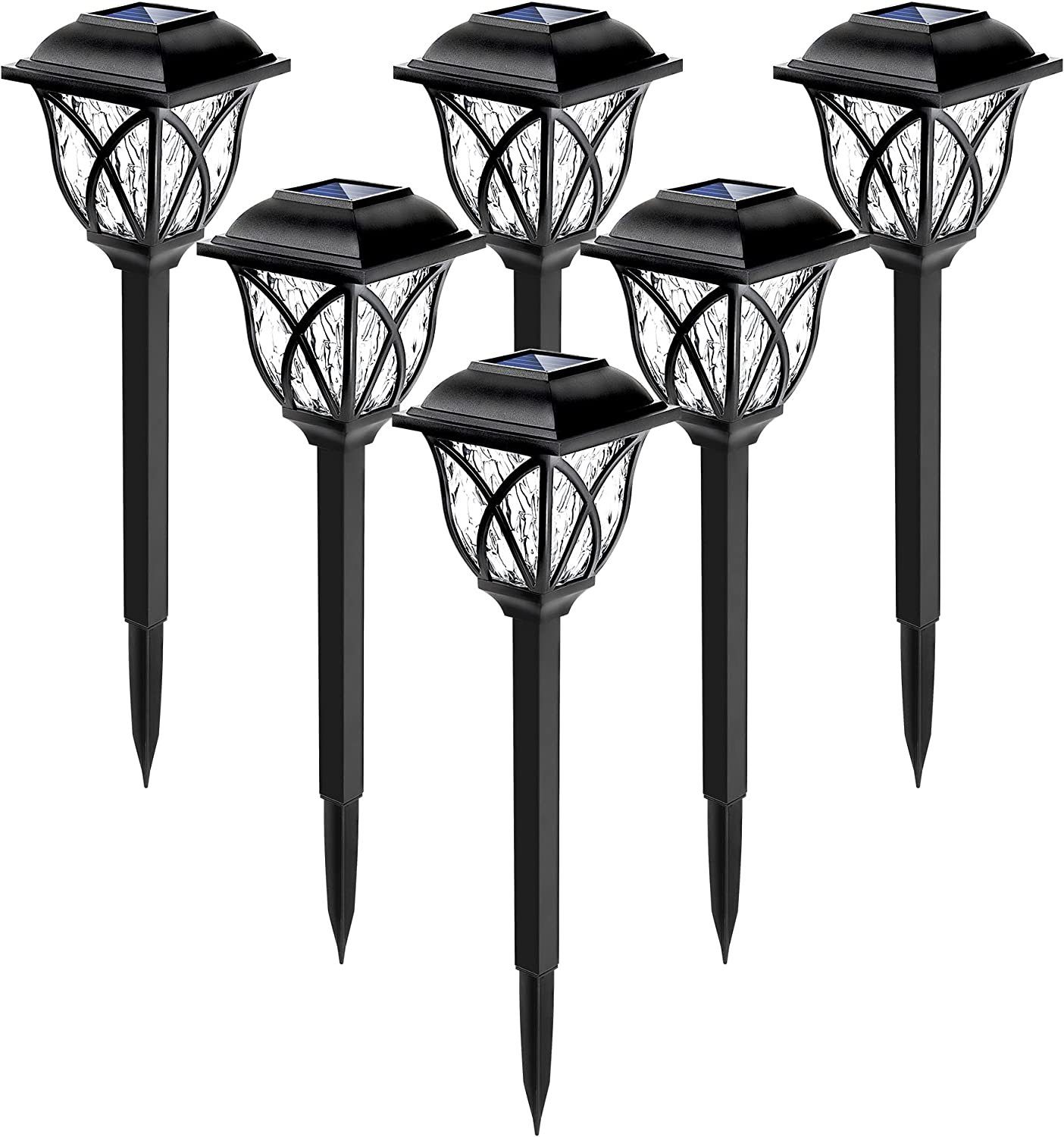 GIGALUMI LED Gartenleuchte, LED fest integriert, Warmweiß, solarbetriebene Weglichter, für Garten, Terasse, Landschaft, Gehweg, Warmweiß