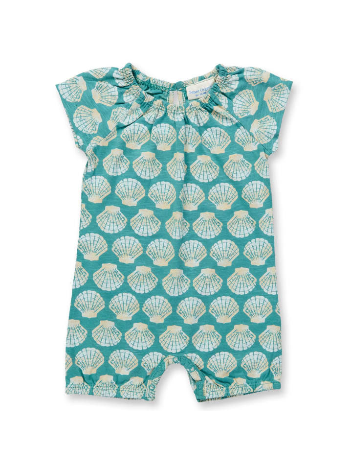 Sense Organics Sense Organics Lua Baby Playsuit Spieler Seashells Sea Green 86 günstig kaufen