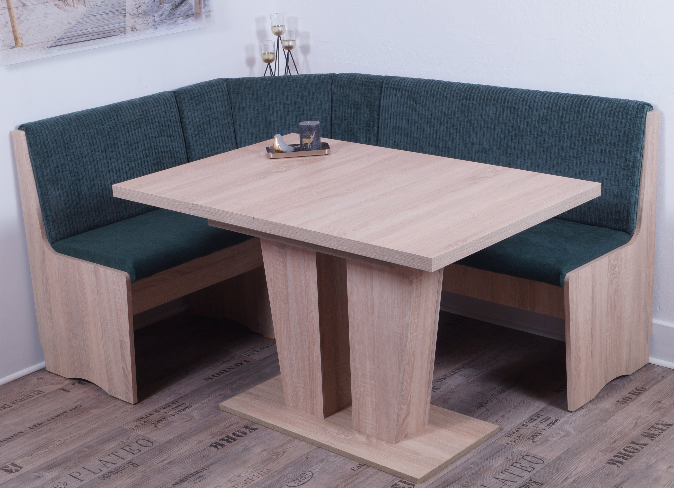 Stolebaenk Eckbankgruppe Duisburg VE/VA DUPA13, (Eckbankgruppe, 1xEckbank, 1xTisch, 2xStuhl)