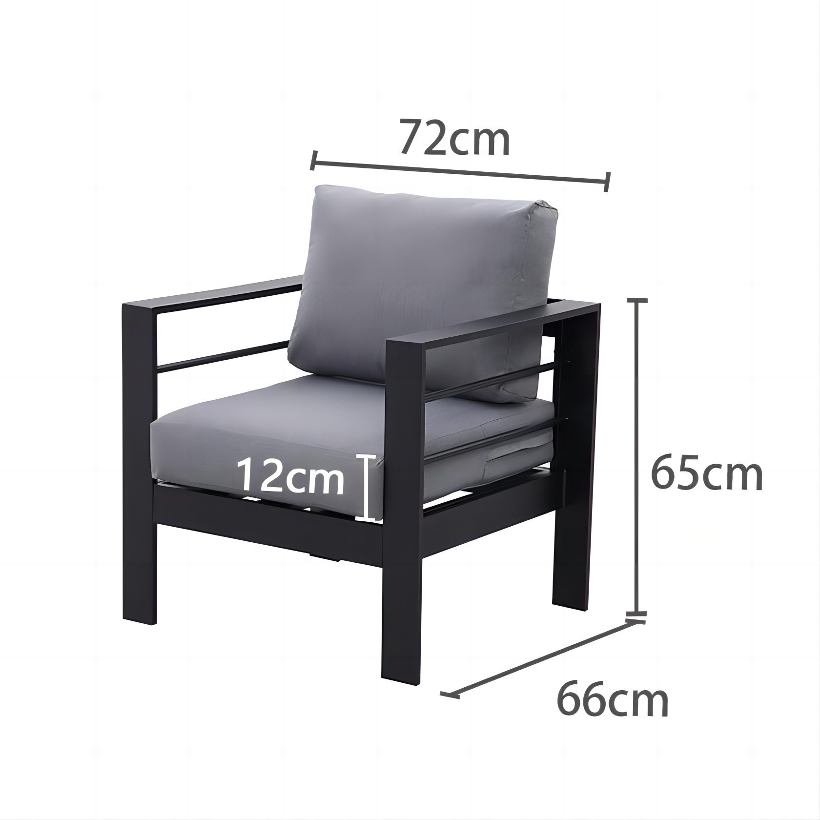 MeXo von GLP HOME Balkonset Minimal-Art, Modisches Alu-Möbel Set, Sofa separat erhältlich können, (Gartengarnitur mit Kaffeetisch, 12-tlg)