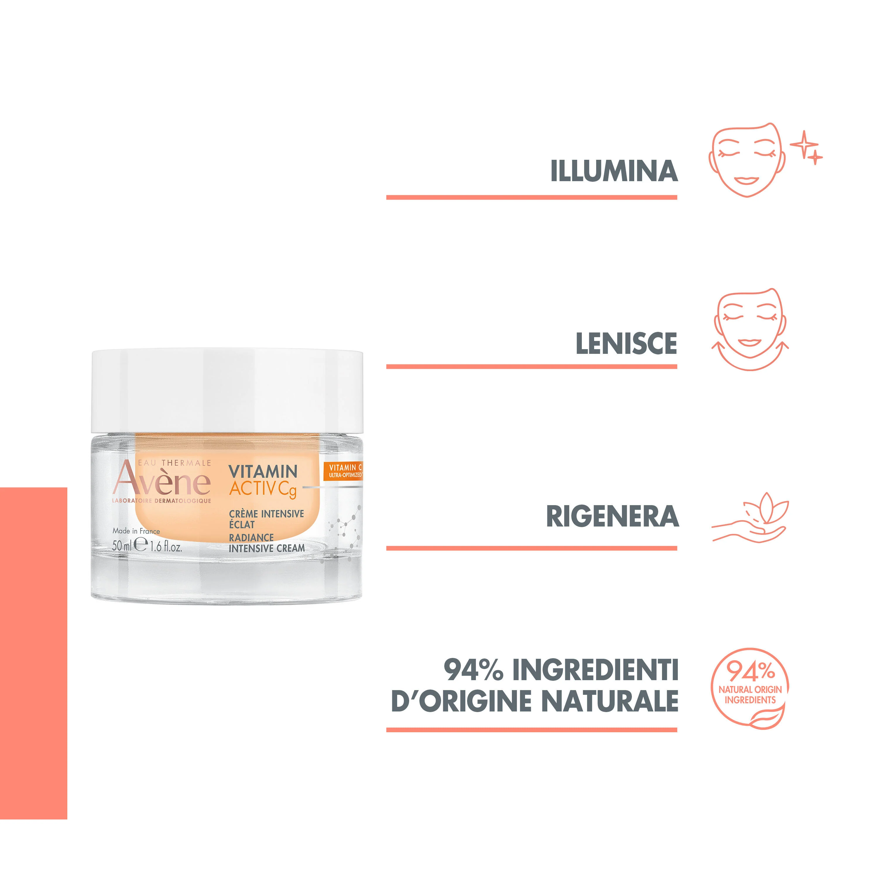 Cremă iluminatoare intensivă Vitamin Activ Cg - Tratament facial iluminator 24 de ore, Tratament facial antirid 24 de ore