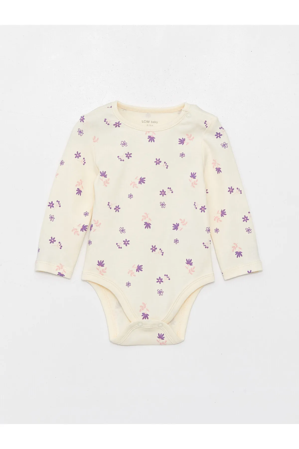 LC Waikiki  Bedruckter Baby-Body mit Rundhalsausschnitt, 2er-Pack
