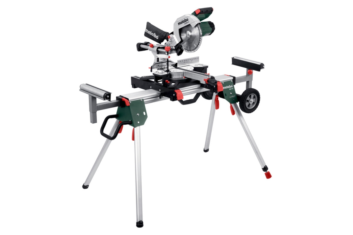 Ferăstrău circular cu mitră Metabo 691214000 KGS254M cu funcție de tragere + suport KSU251