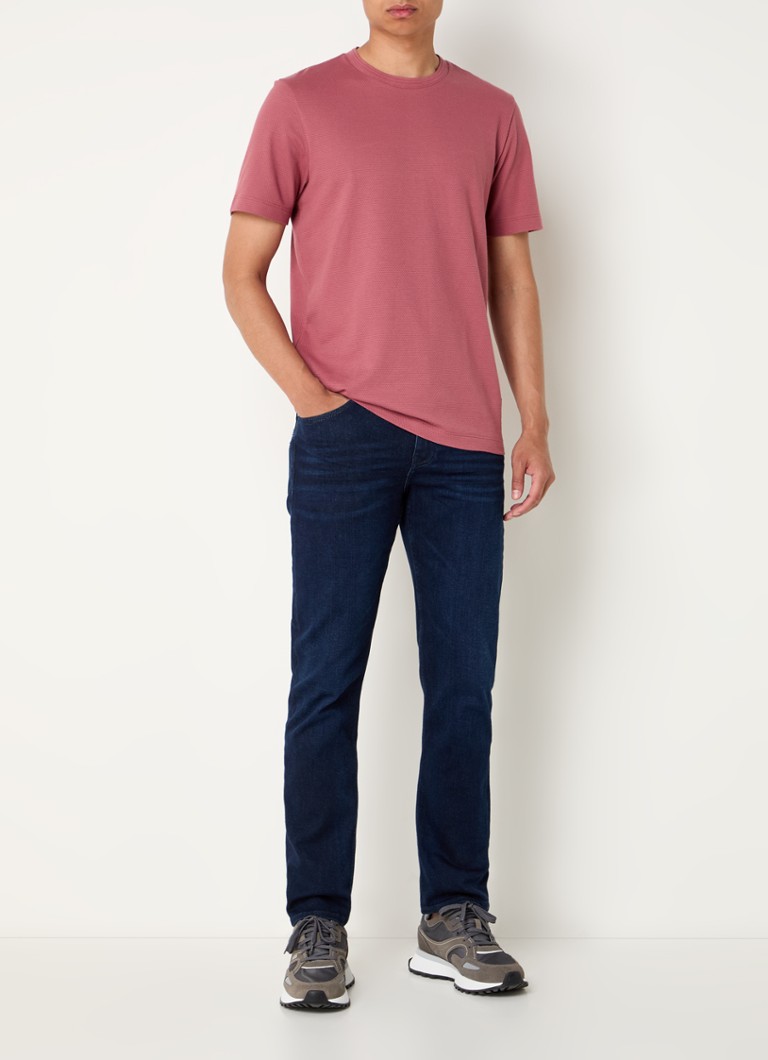 Blugi HUGO BOSS H-Delaware, croială slim, de culoare închisă, cu buzunare laterale.