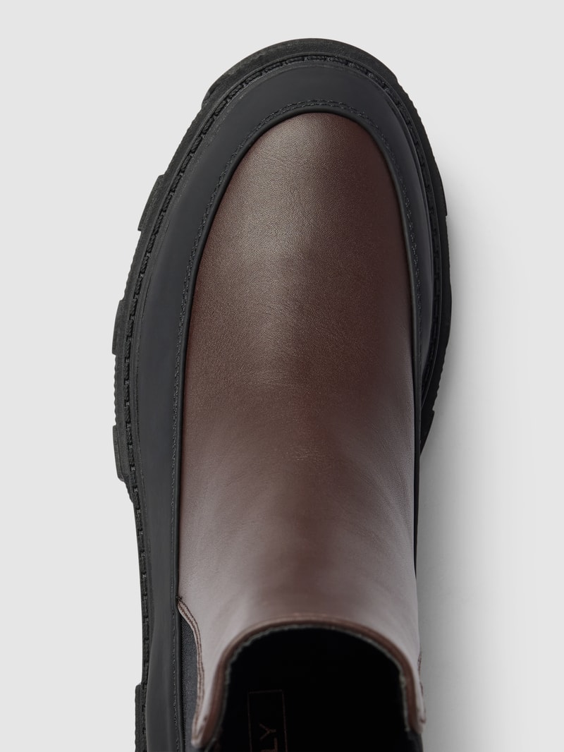 Chelsea Boots mit Kontrastbesatz Modell 'CHUNKY' in haselnuss braun