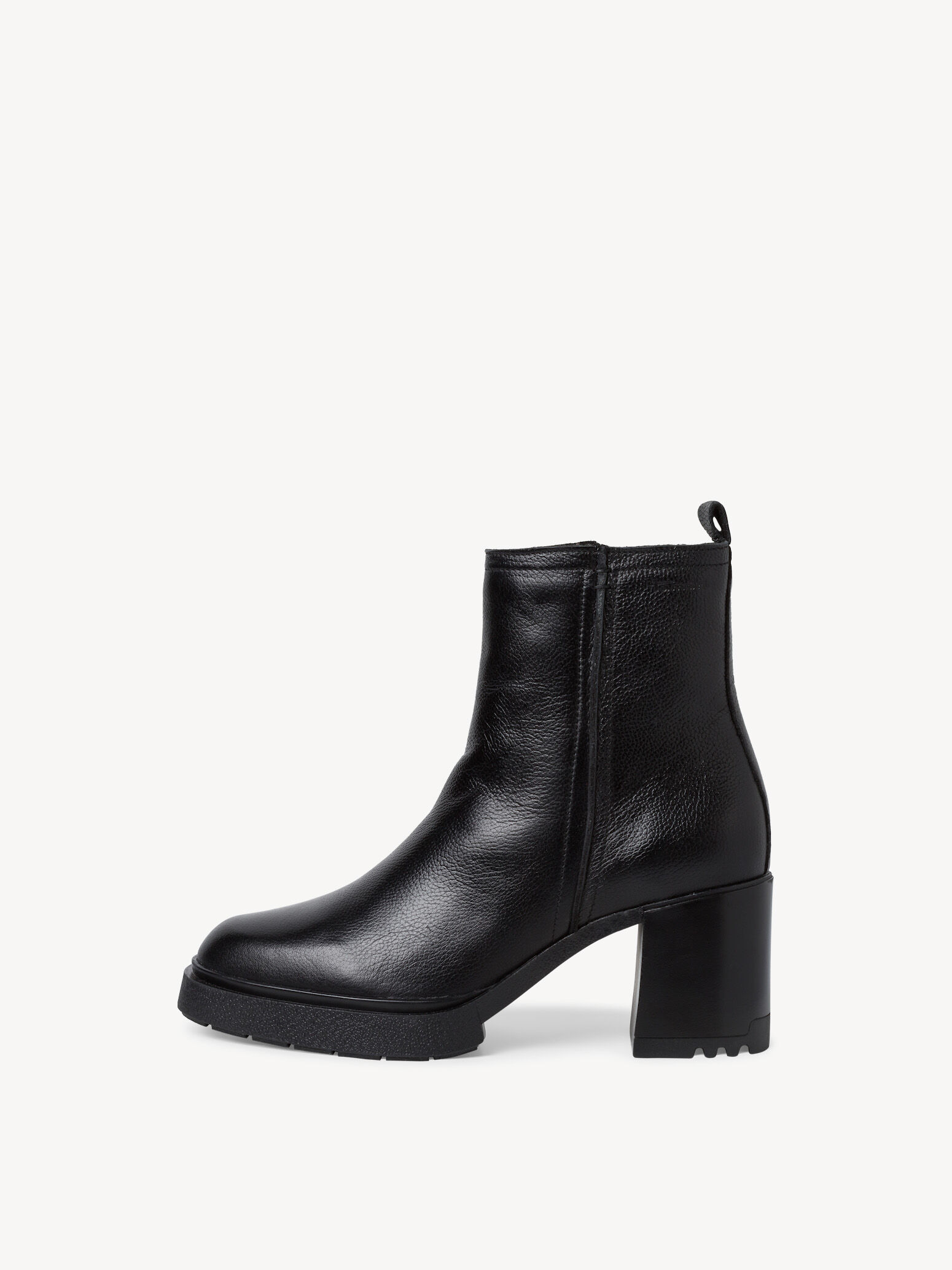 Bottine en cuir - noir